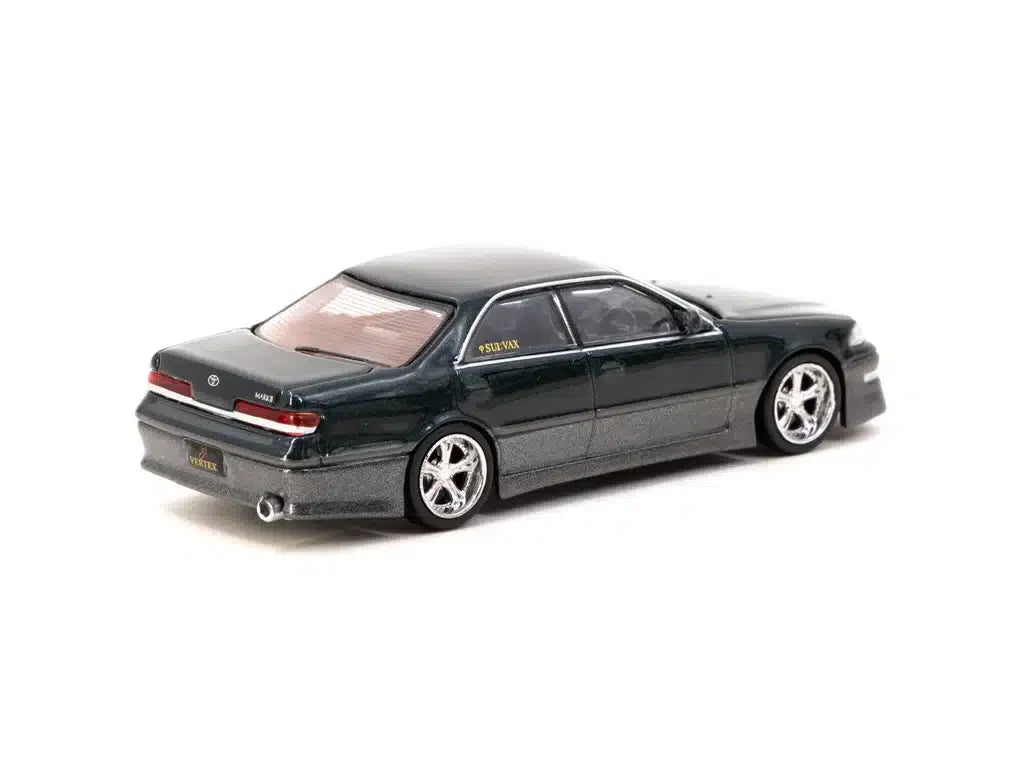 Tarmac Works - VERTEX Toyota Mark II JZX100 Dark Green Metallic - HOBBY64 - Scale 1/64 T64G-024-GR