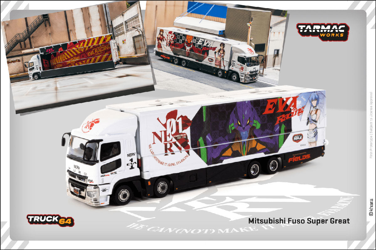 Tarmac Works Mitsubishi Fuso Super Great "EVA Racing" - Scale 1/64 T64T-TL001-EVA