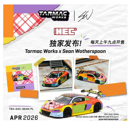 [PRE-ORDER] Tarmac Works - AUDI R8 LMS GT3 EVO II Sean Wotherspoon SPECIAL EDITION 2026 - Scala 1/64 T64-043-SEAN