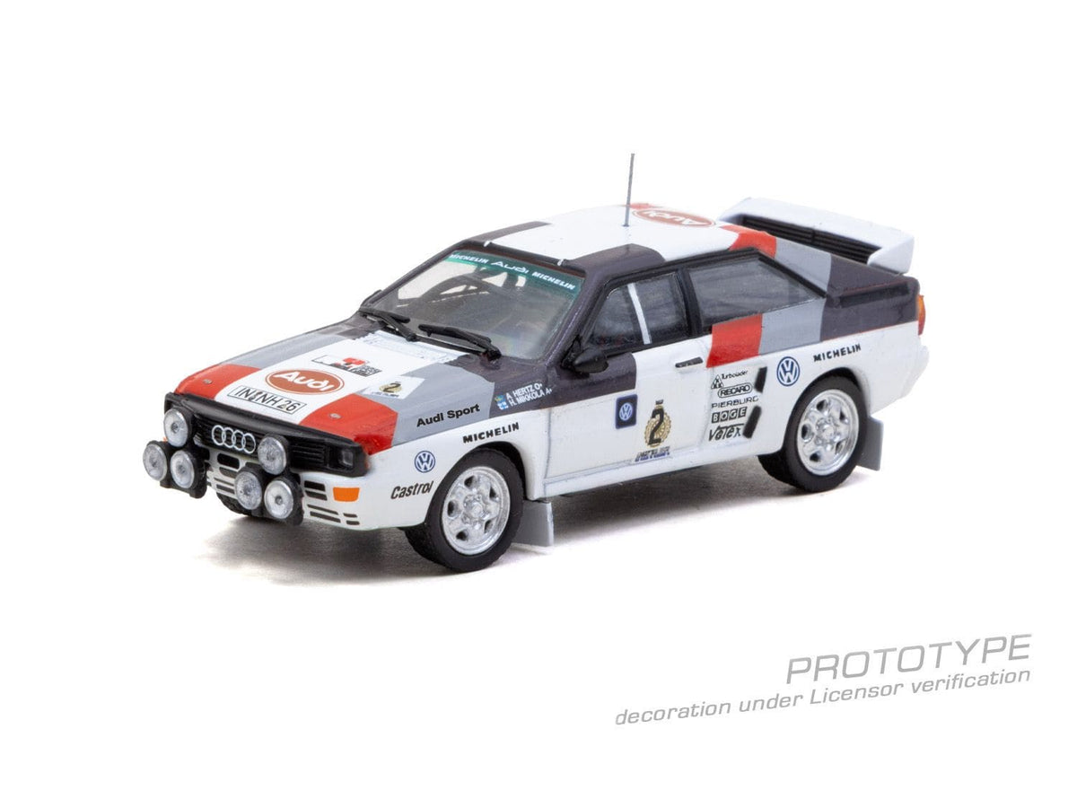 [PRÉCOMMANDE] Tarmac Works - Audi Quattro A2 Gr.B Rally #2 HANNU MIKKOLA Rally Argentina 1983 Vainqueur - HOBBY64 - Échelle 1/64 T64-065-83RA02