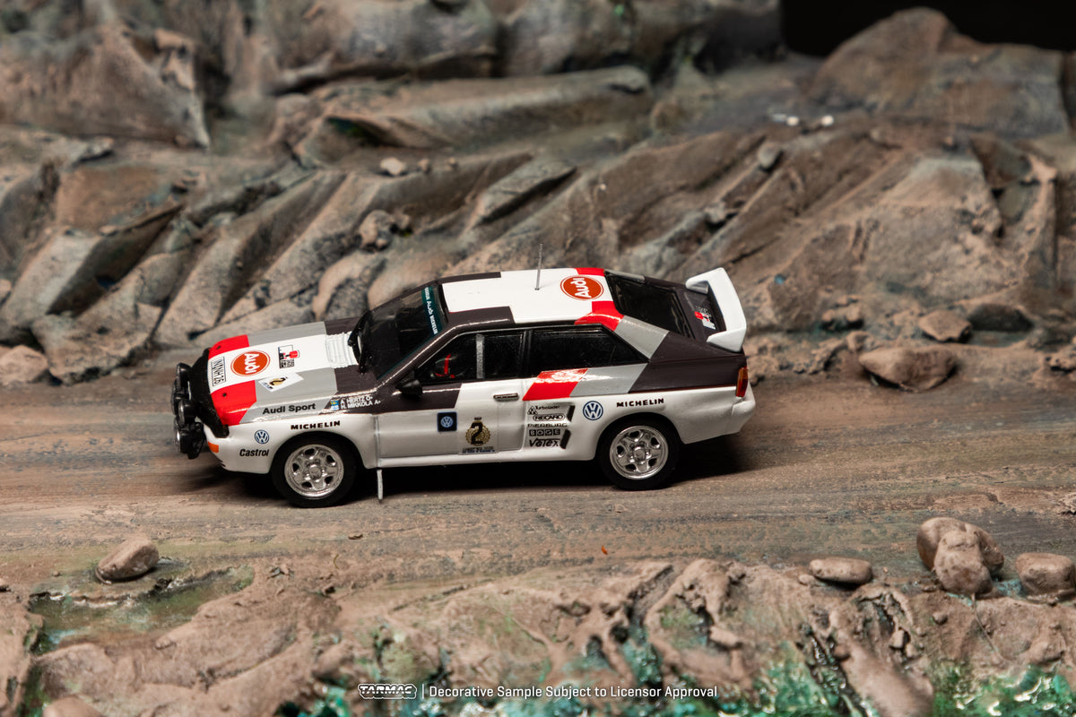 [PRÉCOMMANDE] Tarmac Works - Audi Quattro A2 Gr.B Rally #2 HANNU MIKKOLA Rally Argentina 1983 Vainqueur - HOBBY64 - Échelle 1/64 T64-065-83RA02