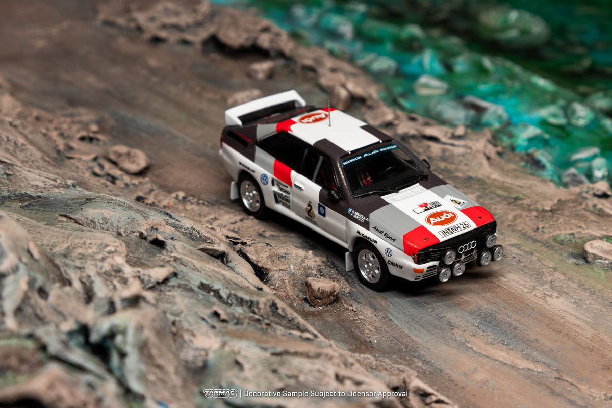 [PRÉCOMMANDE] Tarmac Works - Audi Quattro A2 Gr.B Rally #2 HANNU MIKKOLA Rally Argentina 1983 Vainqueur - HOBBY64 - Échelle 1/64 T64-065-83RA02