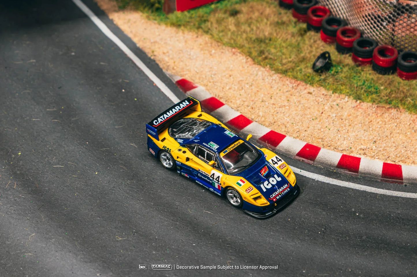 Tarmac Works - Ferrari F40 GTE 24h of Le Mans 1996 - HOBBY64 - 1/64 Scale T64-088-96LM44