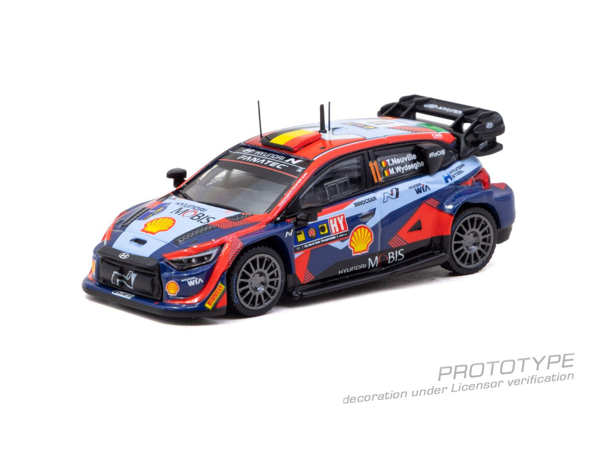 [PRE-ORDER] Tarmac Works - Hyundai i20 N Rally1 Hybrid #42 #11 THIERRY NEUVILLE WRC Central European Rally 2023 - HOBBY64 - 1/64 Scale T64-089-23CER11