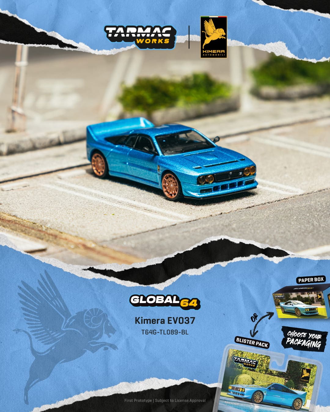 [PRE-ORDER] Tarmac Works - Kimera EVO37 Blue 2021 - GLOBAL64 - Scala 1/64 T64G-TL089-BL