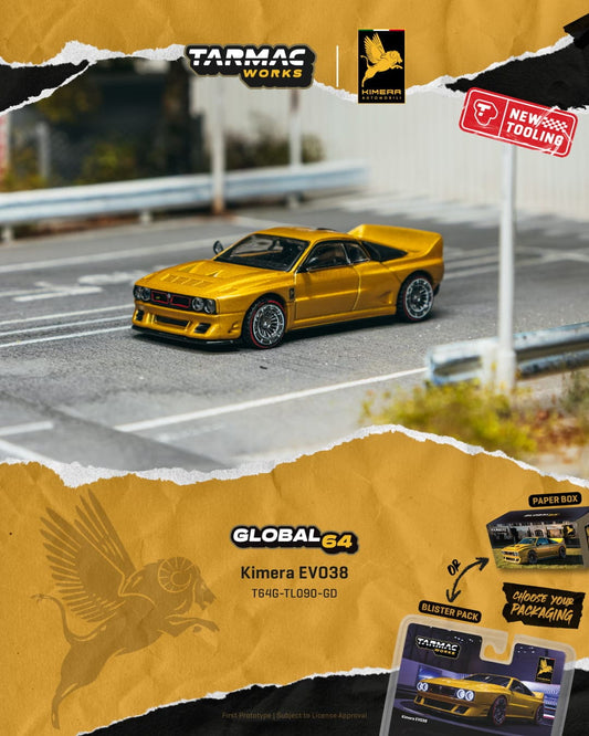 [PRE-ORDER] Tarmac Works - Kimera EVO38 Gold 2026 - GLOBAL64 - Scala 1/64 T64G-TL090-GD