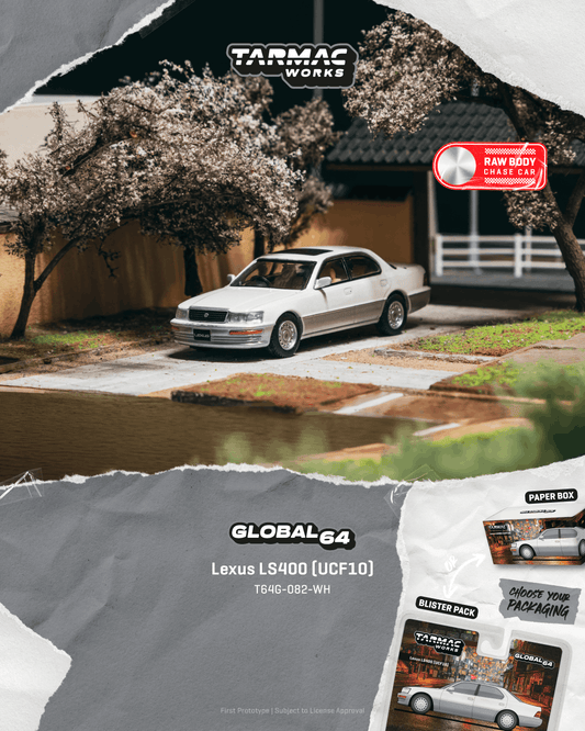 [PRE-ORDER] Tarmac Works - Lexus LS400 (UCF10) Pearl White 2001 - GLOBAL64 - Scala 1/64 T64G-082-WH