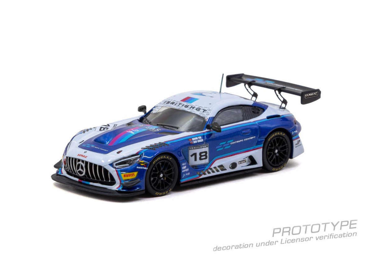 [PRE-ORDER] Tarmac Works - Mercedes - AMG GT3 #18 KEVIN TSE British GT Championship 2026 with trading cards - HOBBY64 - 1/64 Scale T64-062-26BGT18