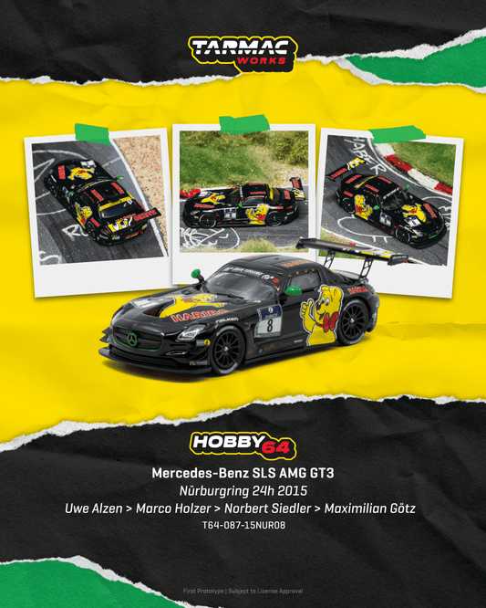 [PRE-ORDER] Tarmac Works - Mercedes-Benz SLS AMG GT3 #8 UWE ALZEN Nürburgring 24h 2015 - HOBBY64 - Scala 1-64 T64-087-15NUR08