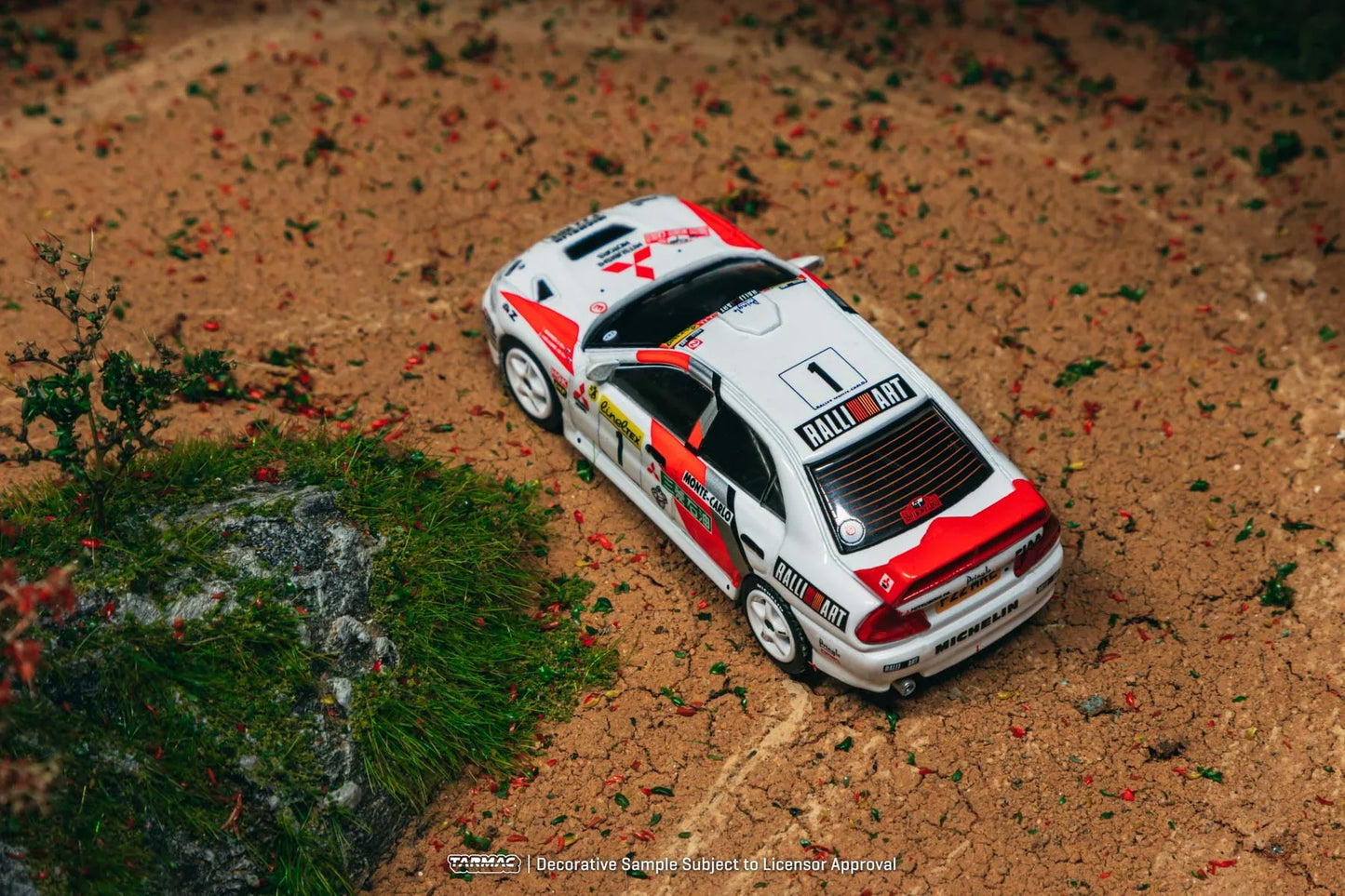 Tarmac Works - Mitsubishi Lancer Evolution IV Rallye Monte-Carlo 1997 #1 - GLOBAL64 - 1/64 Scale T64G-076-97MCR01