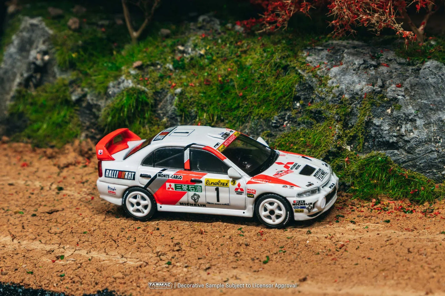 Tarmac Works - Mitsubishi Lancer Evolution IV Rallye Monte-Carlo 1997 #1 - GLOBAL64 - 1/64 Scale T64G-076-97MCR01