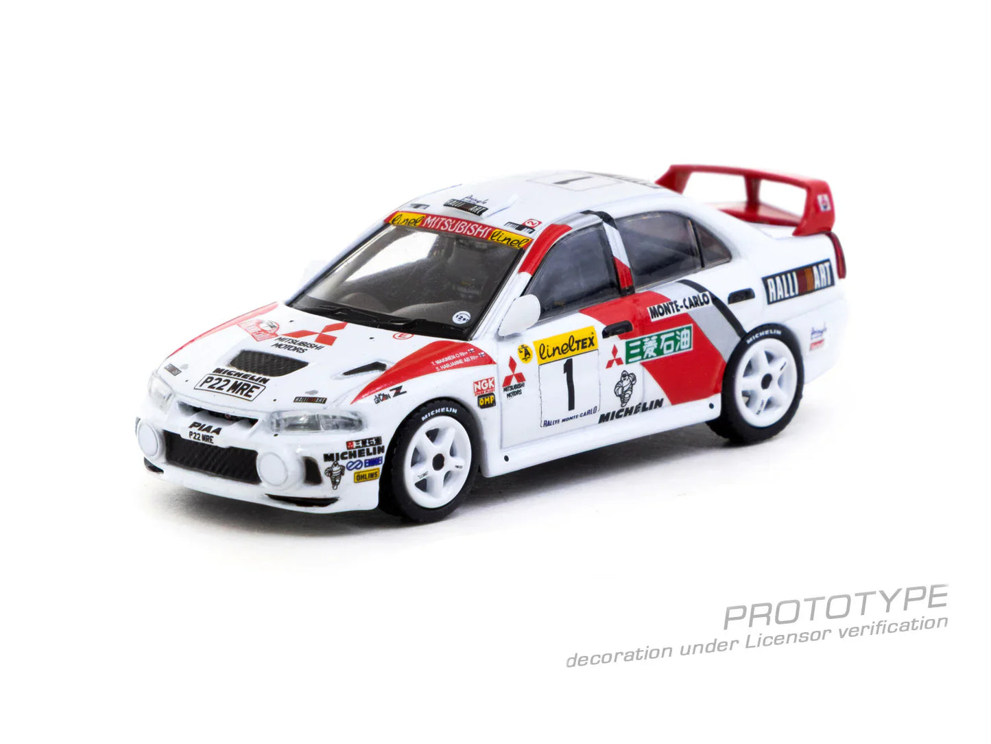 Tarmac Works - Mitsubishi Lancer Evolution IV Rallye Monte-Carlo 1997 #1 - GLOBAL64 - 1/64 Scale T64G-076-97MCR01