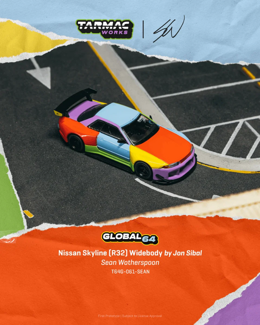 [PRE-ORDER] Tarmac Works - Nissan GT-R (R32) SEAN WOTHERSPOON 2025 - GLOBAL64 - Scala 1/64 T64G-061-SEAN