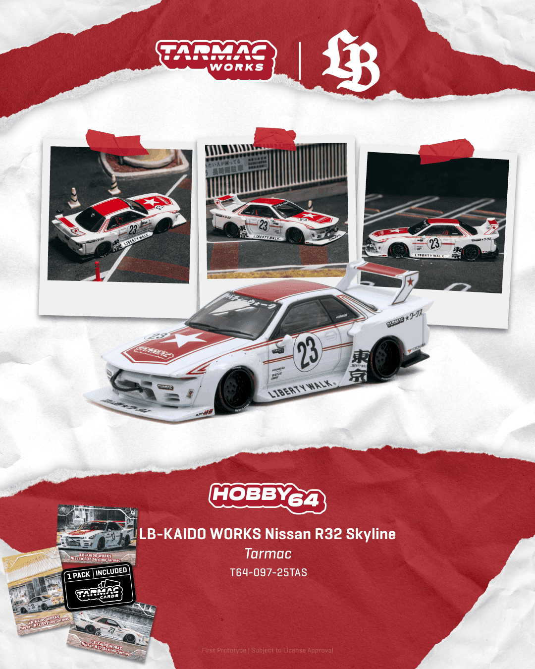 [PRE-ORDER] Tarmac Works - Nissan R32 Skyline LB-KAIDO WORKS 2026 - HOBBY64 - Scala 1/64 T64-097-25TAS