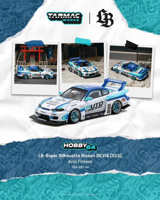 [PRE-ORDER] Tarmac Works - Nissan Silvia ( R34 ) LB Super Silhouette AUTO FINESSE 2025 - HOBBY64 - 1/64 Scale T64-091-AF