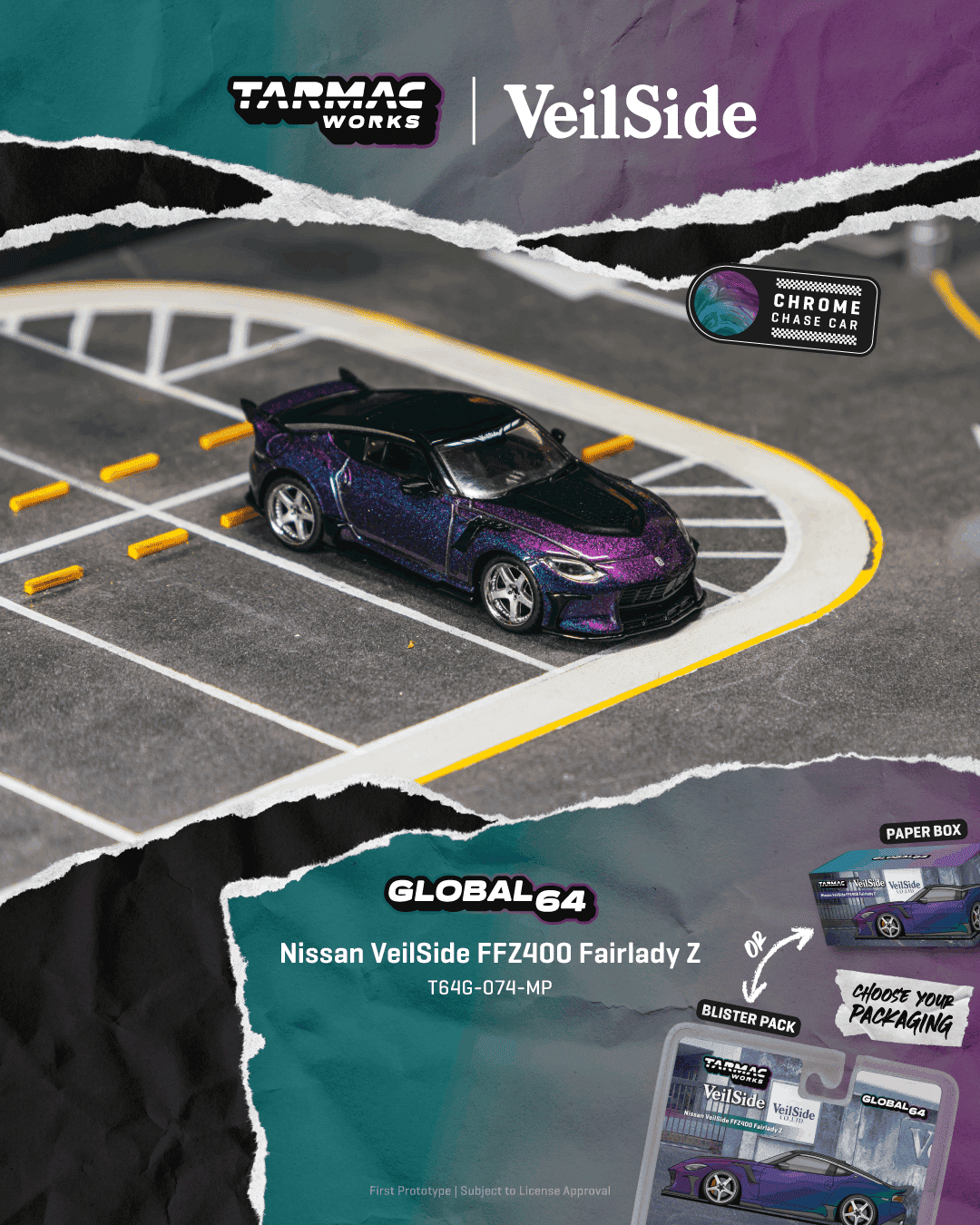[PRE-ORDER] Tarmac Works - Nissan VeilSide FFZ400 Fairlady Z Chameleon Purple 2025 - GLOBAL64 - Scala 1/64 T64G-074-MP