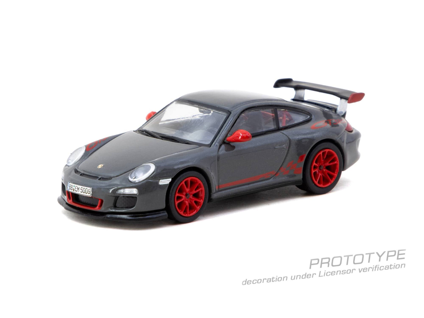 Tarmac Works - Porsche 911 GT3 RS (997.2) Gray 2008 - GLOBAL64 - 1/64 Scale T64G-091-GY