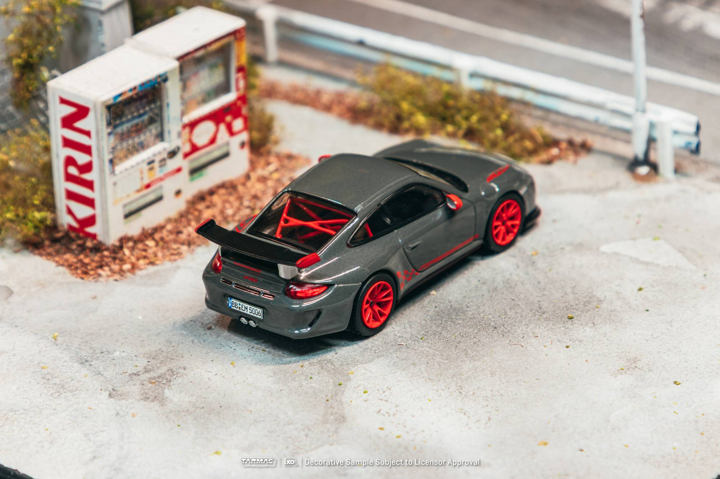 Tarmac Works - Porsche 911 GT3 RS (997.2) Gray 2008 - GLOBAL64 - 1/64 Scale T64G-091-GY