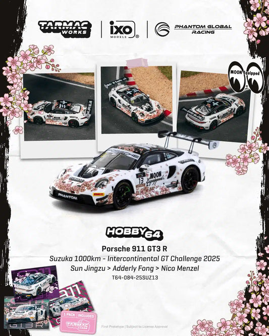 Tarmac Works - Porsche 911 GT3 R #13 1000 Km Suzuka 2025 - HOBBY64 - Échelle 1/64 T64-084-25SUZ13