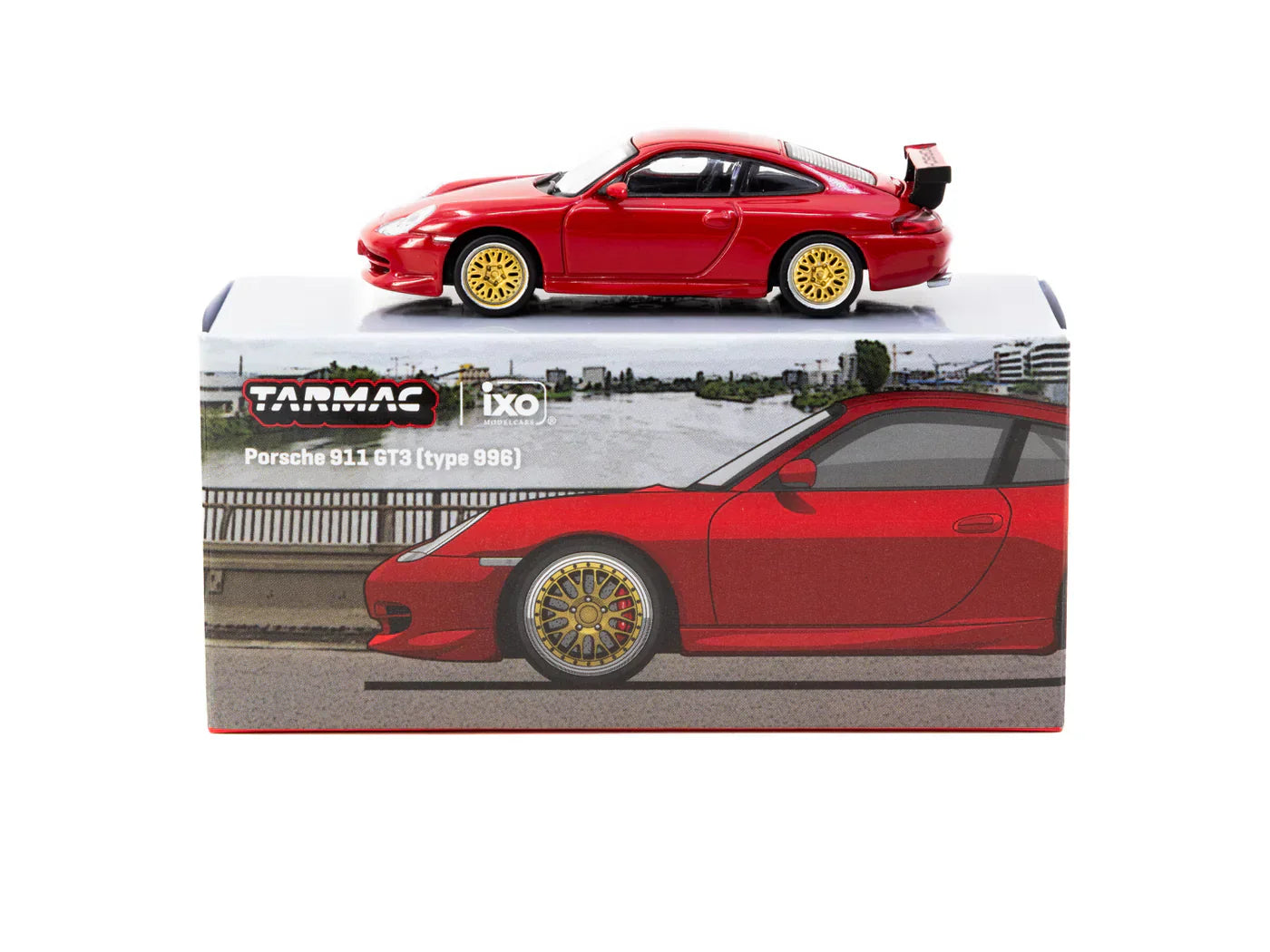Tarmac Works - Porsche 911 GT3 Type 996 Red - GLOBAL64 - Scala 1/64 T64G-069-RE