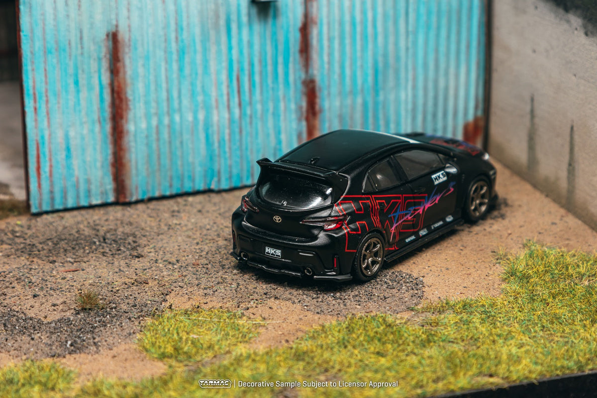 [PRE-ORDER] Tarmac Works - Toyota Corolla GR HKS Chrome Black 2025 - GLOBAL64 - 1/64 Scale T64G-066-HKS2