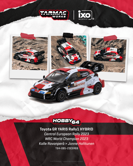 [PRE-ORDER] Tarmac Works - Toyota GR YARIS Rally1 HYBRID KALLE ROVANPERÄ Central European Rally 2023 WRC - HOBBY64 - Scala 1/64 T64-085-23CER69