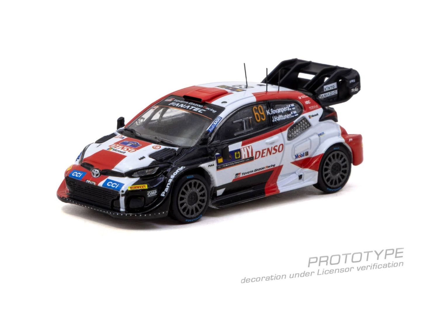 [PRE-ORDER] <span translate="no">Tarmac Works</span> - Toyota GR YARIS Rally1 HYBRID KALLE ROVANPERÄ Central European Rally 2023 WRC - HOBBY64 - 1/64 Scale T64-085-23CER69