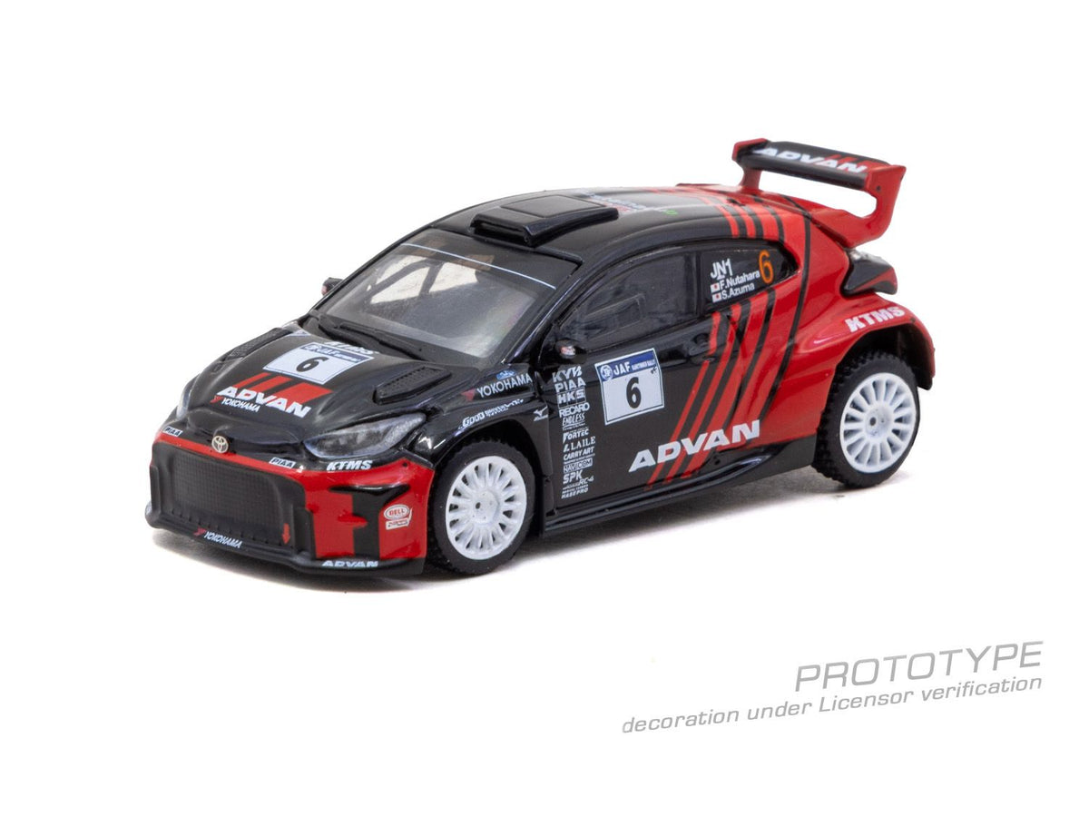 [PRE-ORDER] Tarmac Works - Toyota GR Yaris Rally2 #6 FUMIO NUTAHARA Japanese Rally Championship 2024 - HOBBY64 - 1/64 Scale T64-092-24JRC06