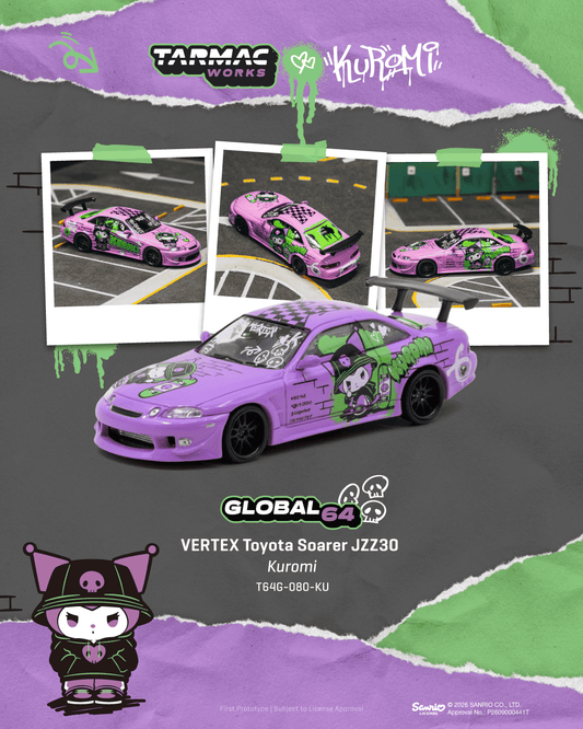 [PRE-ORDER] Tarmac Works - Toyota Soarer (JZZ30) VERTEX KUROMI 1998 - GLOBAL64 - 1/64 Scale T64G-080-KU