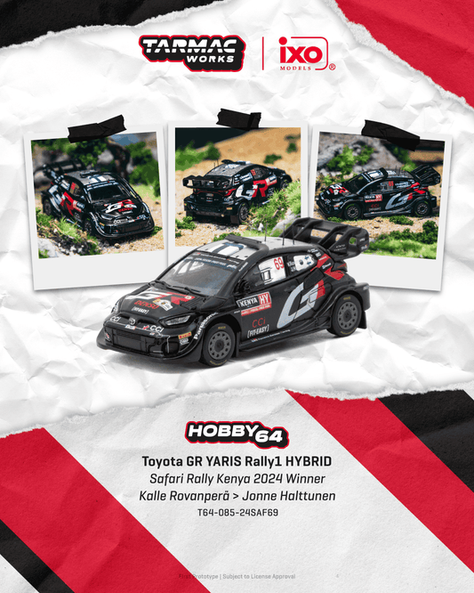 [PRE-ORDER] Tarmac Works - Toyota Yaris GR Rally1 Hybrid #69 Safari Rally Kenya Winner 2024 - HOBBY64 - Scala 1/64 T64-085-24SAF69