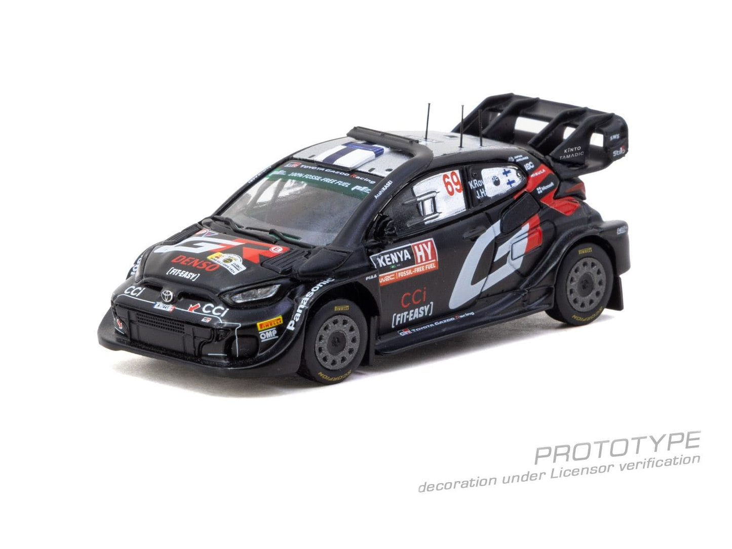 [PRÉCOMMANDE] Tarmac Works - Toyota Yaris GR Rally1 Hybrid n° 69, vainqueur du Safari Rally Kenya 2024 - HOBBY64 - Échelle 1/64 T64-085-24SAF69