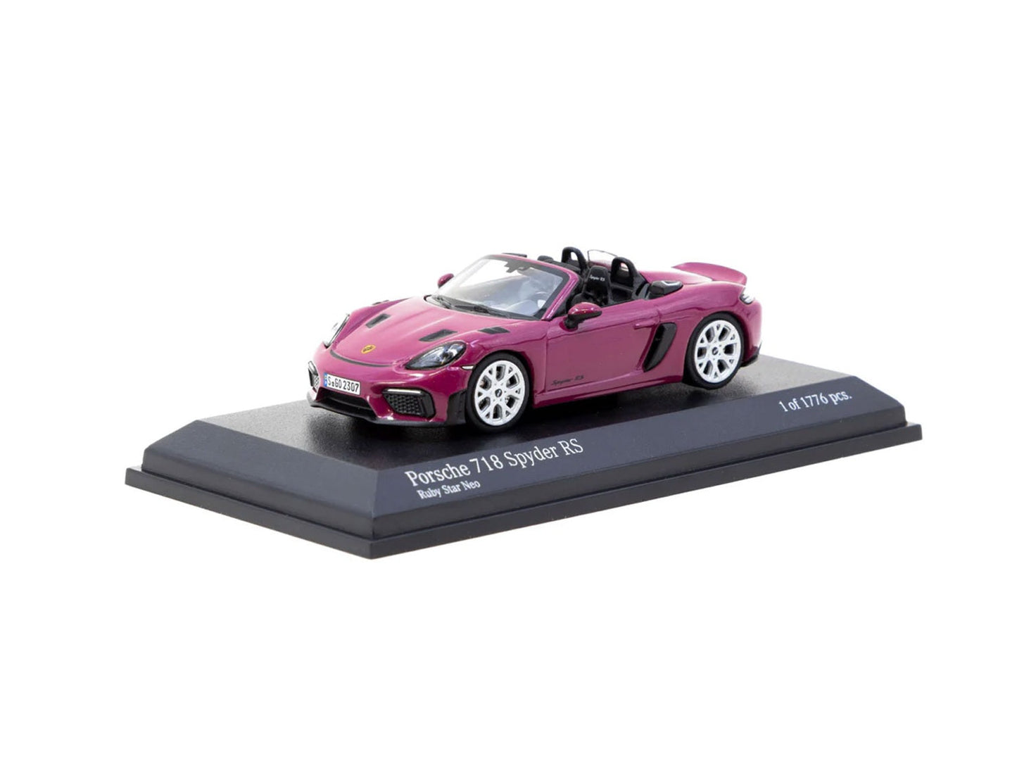Tarmac Works - Porsche 718 Spyder RS Ruby Star Neo - Collab64 Minichamps - Scale 1/64 643064004