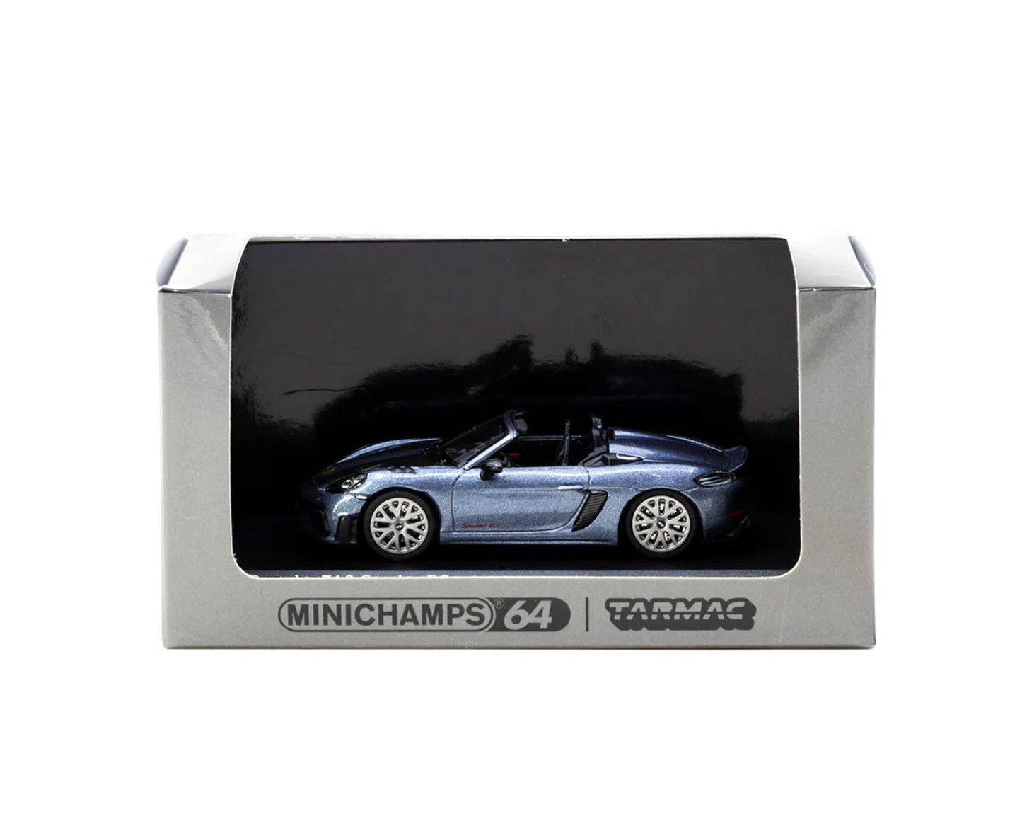 Tarmac Works - Porsche 718 Spyder RS Vanadium Gray Metallic -Collab64 Minichamps - Scale 1/64 643064003