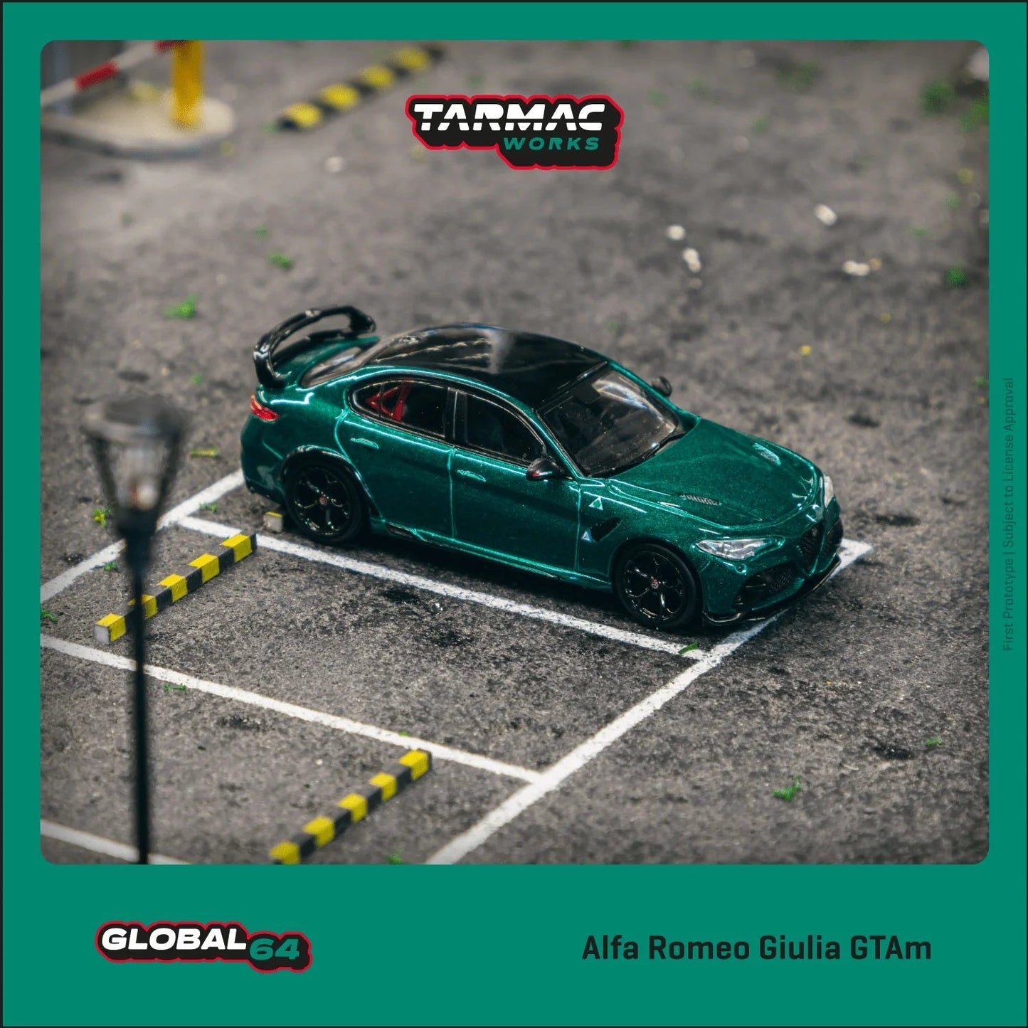Alfa Romeo Giulia GTAm Green metallic - Tarmac Works - Scale 1/64 T64G-TL031-MGR