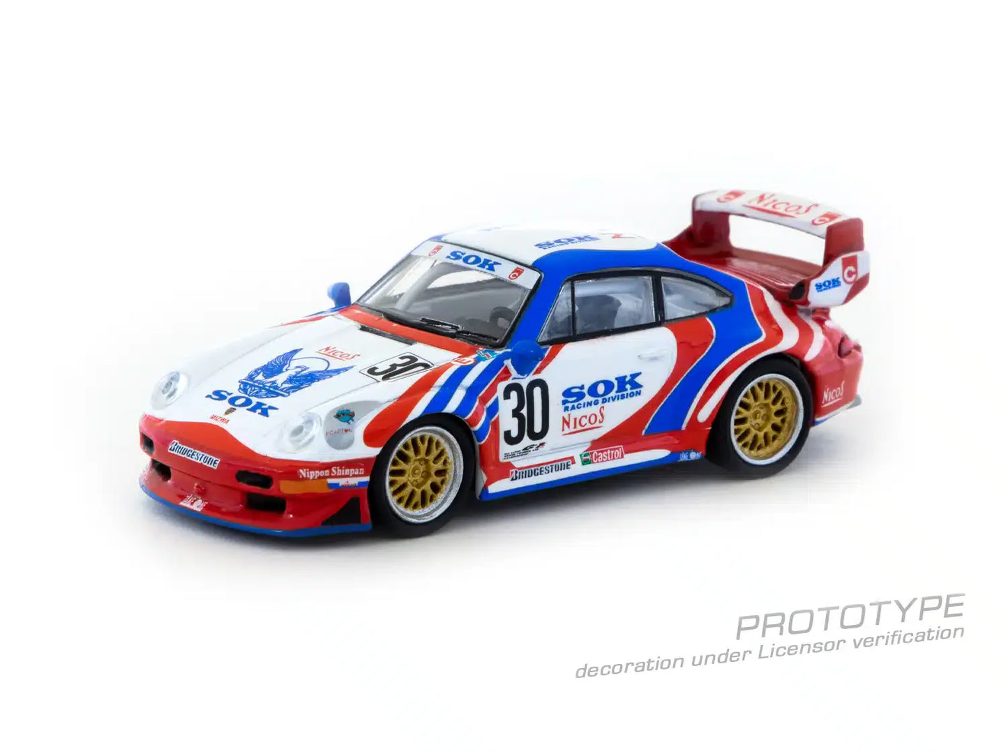 Tarmac Works - Porsche 911 GT2 Sohgo-Keibi #30 - COLLAB64 Schuco - Scale 1/64 T64S-004-SK