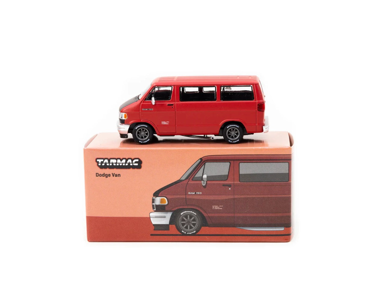 Tarmac Works - Dodge Van Red "Global64" Series - Scale 1/64 T64G-TL032-RE