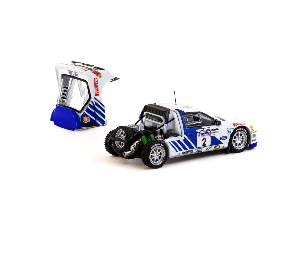 Tarmac Works - Ford RS200 Lombard RAC Rally 1986 #2 - HOBBY64+ - Scale 1/64 T64P-001-86RAC02