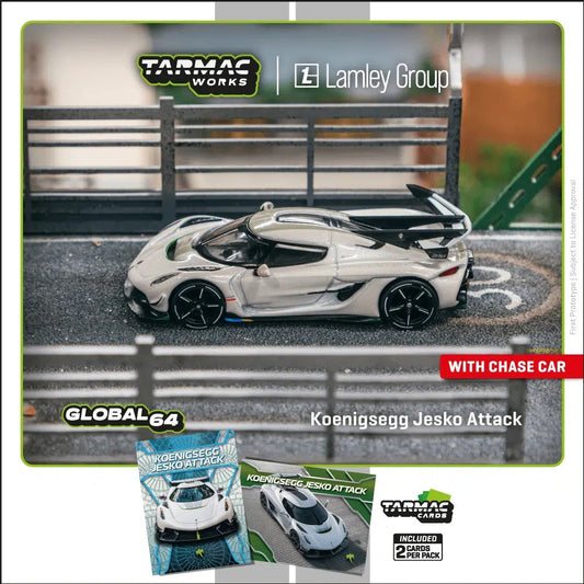 Tarmac Works - Koenigsegg Jesko Attack White - GLOBAL64 - Scale 1/64 T64G-TL052-WH