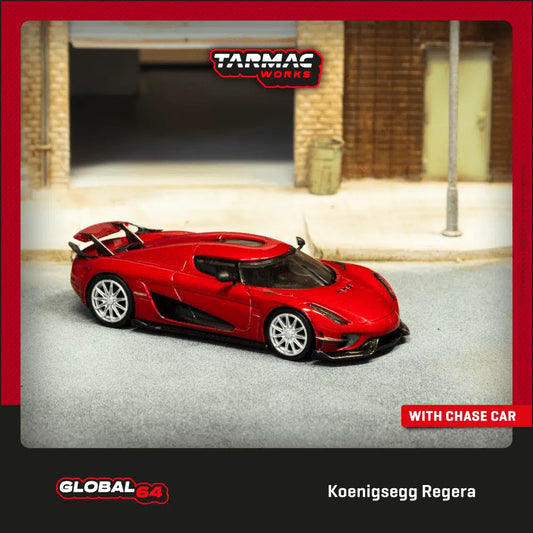 Tarmac Works - Koenigsegg Regera Red Metallic - GLOBAL64 - Scale 1/64 T64G-TL017-RE