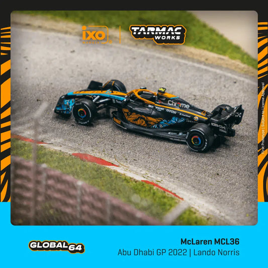 Tarmac Works - McLaren MCL36 Abu Dhabi Grand Prix 2022 Lando Norris "Global64" Series - Scale 1/64 T64G-F041-LN3