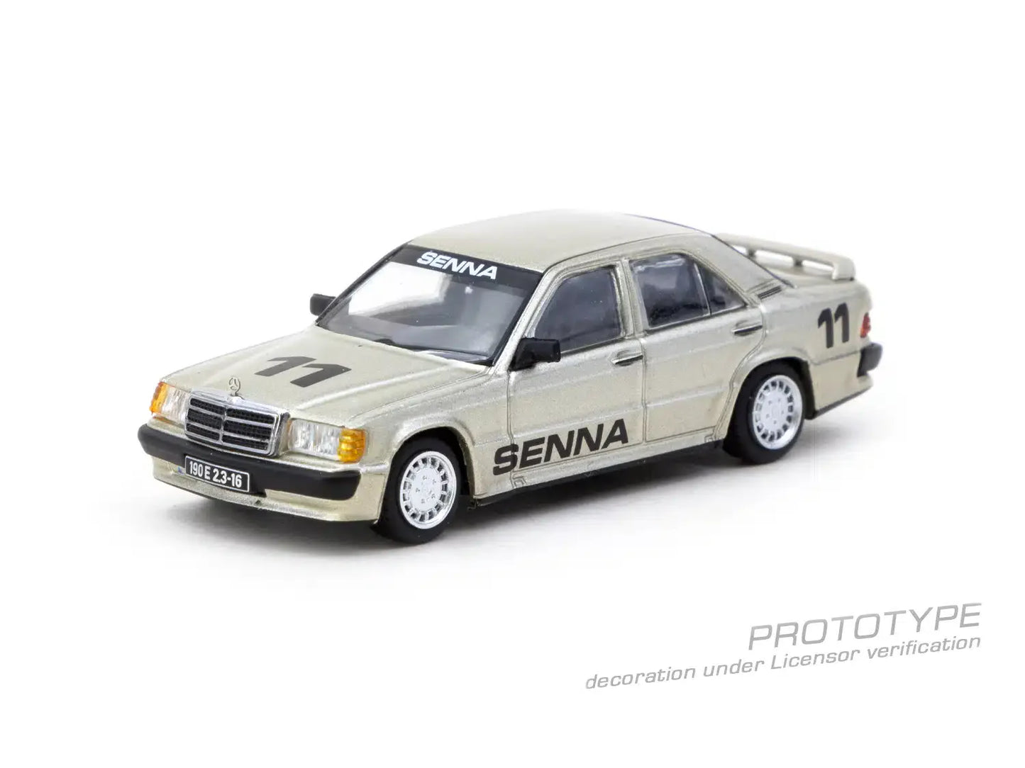 Tarmac Works - Mercedes-Benz 190 E 2.3-16 Race of Champion 1984 Ayrton Senna - GLOBAL64 - Scale 1/64 T64G-047-84ROC11