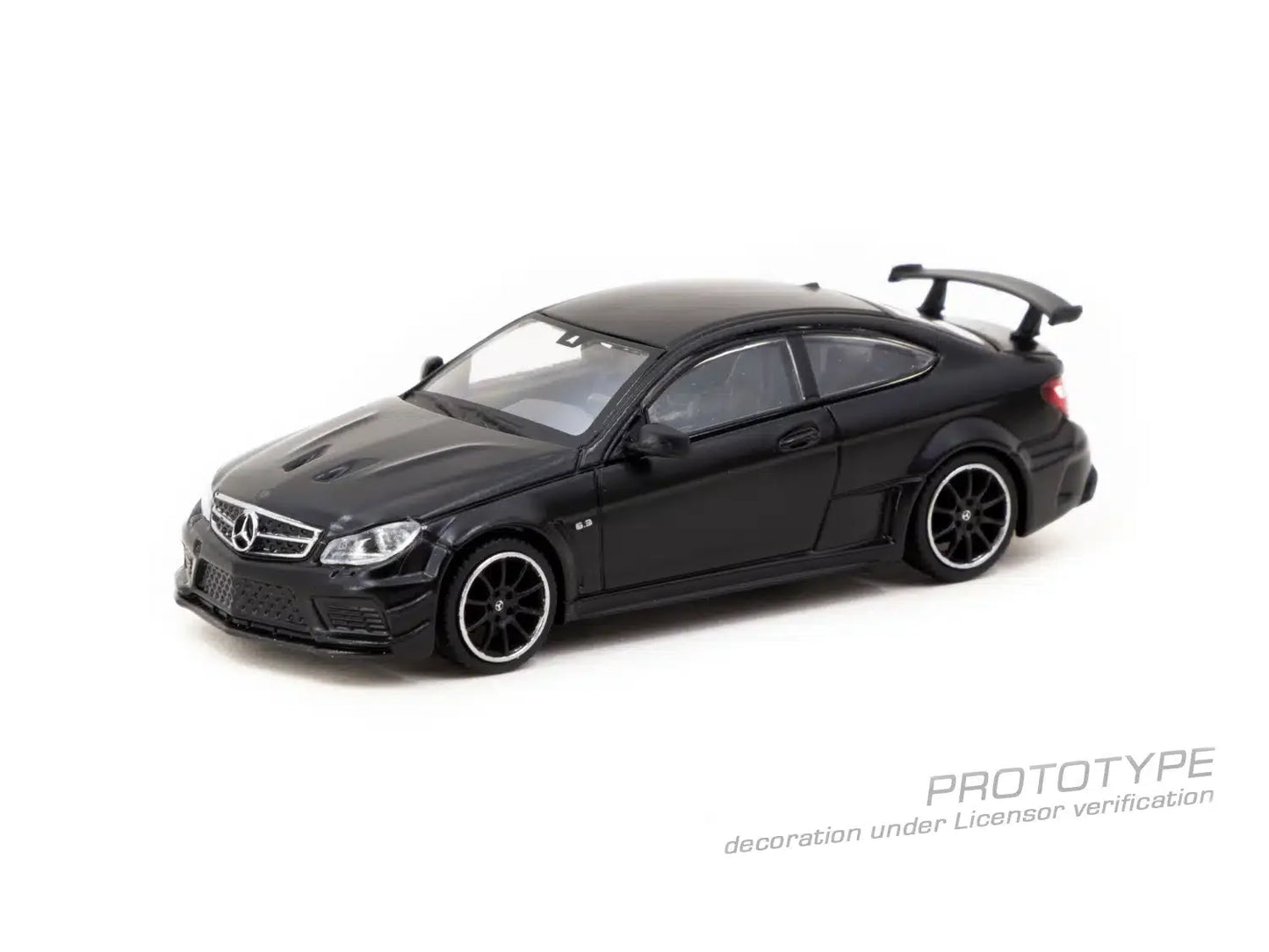 Tarmac Works - Mercedes-Benz C 63 AMG Coupé Black Series Matte Black - GLOBAL64 - Scale 1/64 T64G-009-MB