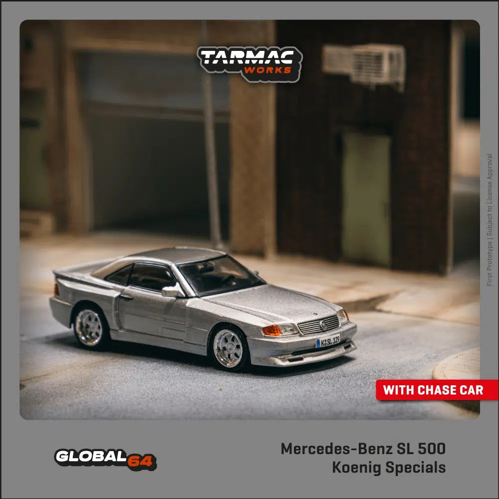 Tarmac Works - Mercedes-Benz SL 500 Koenig Specials Silver - GLOBAL64 - Scale 1/64 T64G-045-SL