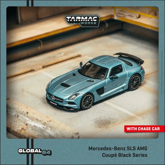 Tarmac Works - Mercedes-Benz SLS AMG Coupé Black Series Matte Blue - GLOBAL64 - Scale 1/64 T64G-027-MB