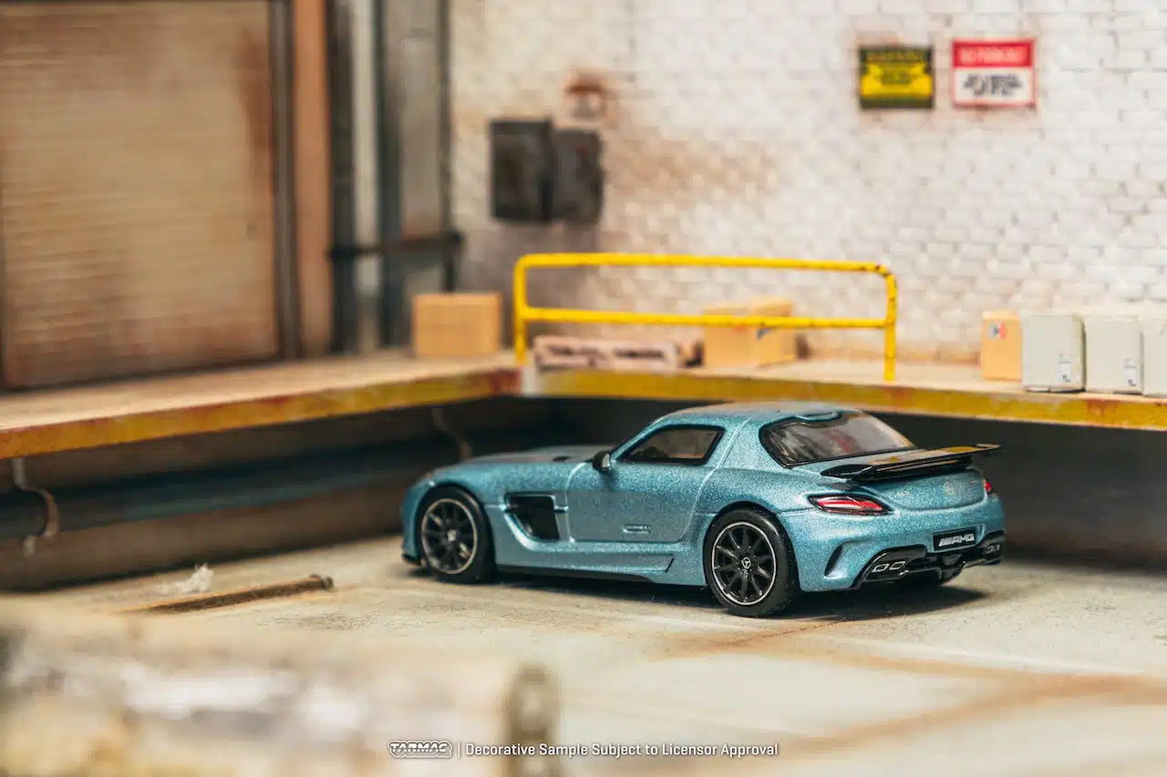 Tarmac Works - Mercedes-Benz SLS AMG Coupé Black Series Matte Blue - GLOBAL64 - Scale 1/64 T64G-027-MB