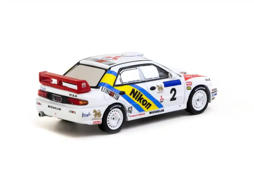 Tarmac Works - Mitsubishi Lancer Evolution III Hong Kong-Beijing Rally 1995 Winner - GLOBAL64 - Scala 1/64 T64G-050-95HKBR02