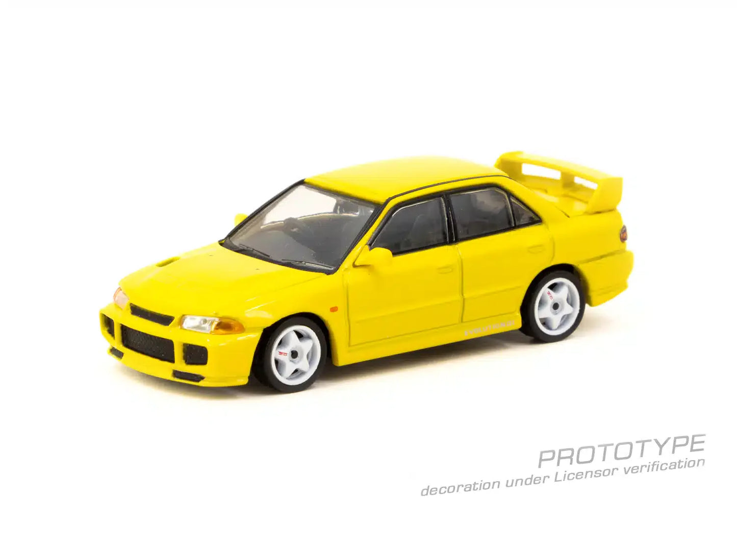 Tarmac Works - Mitsubishi Lancer GSR Evolution III Yellow - GLOBAL64 - Scale 1/64 T64G-050-YL