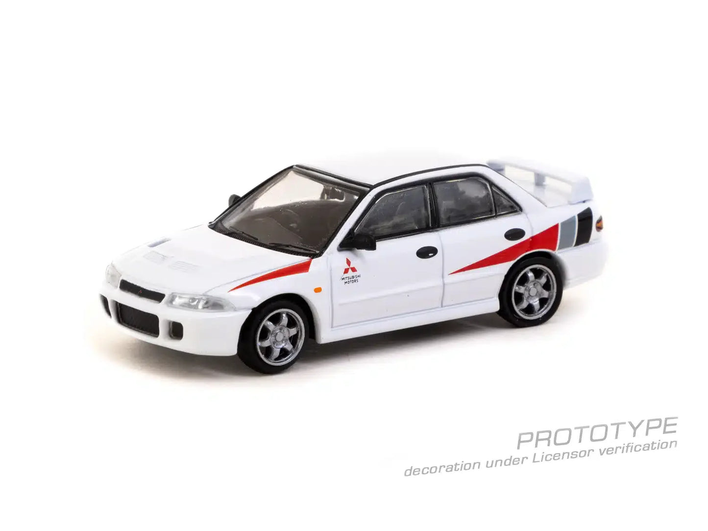 Tarmac Works - Mitsubishi Lancer RS Evolution White - GLOBAL64 - Scale 1/64 T64G-048-RS