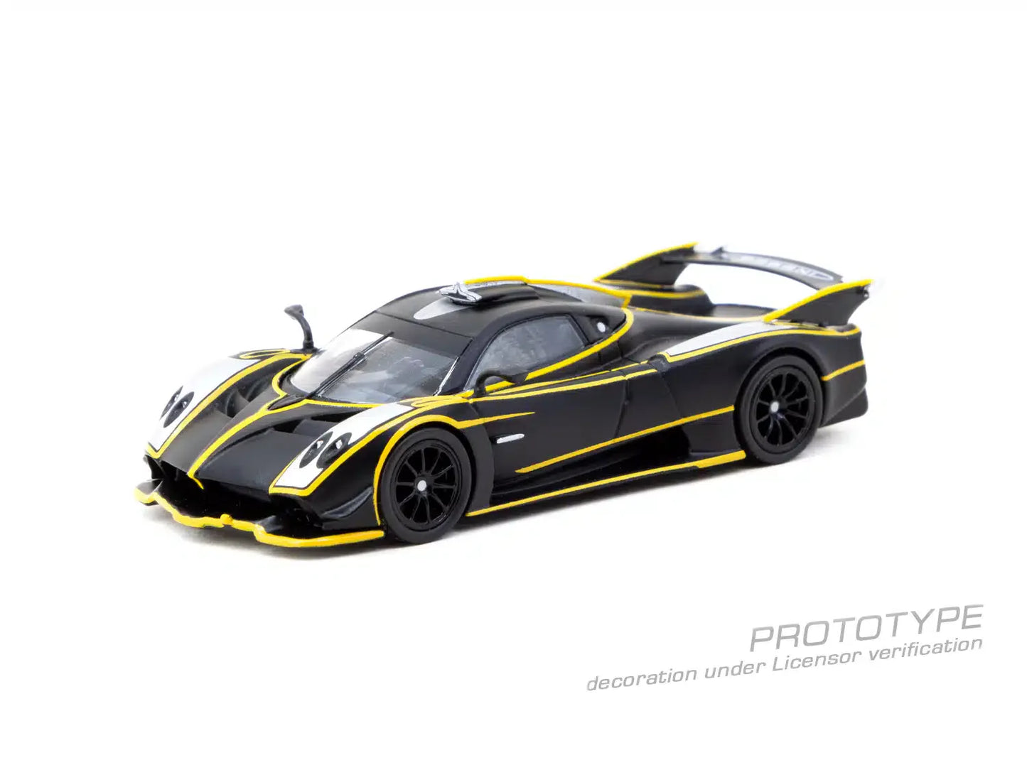 Tarmac Works - Pagani Huayra R Matt Black / Silver - GLOBAL64 - Scale 1/64 T64G-TL035-MBS