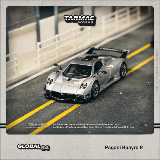 Tarmac Works - Pagani Huayra R Satin Silver - GLOBAL64 - Scale 1/64 T64G-TL035-SL